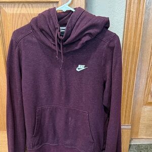 Nike Women's Burgundy Hoodie Sweater